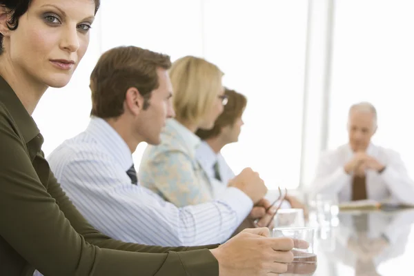 Business woman with colleagues — Stock Photo, Image