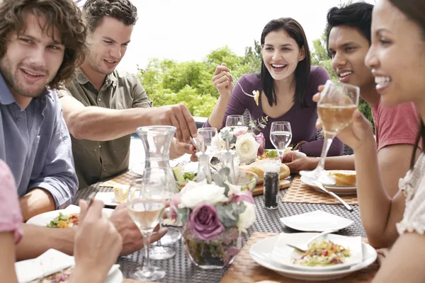 Vänner på middag — Stockfoto