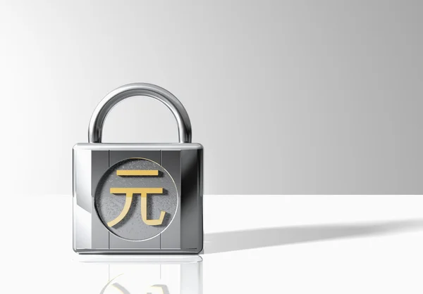 Padlock with Pi symbol — Stock Photo, Image