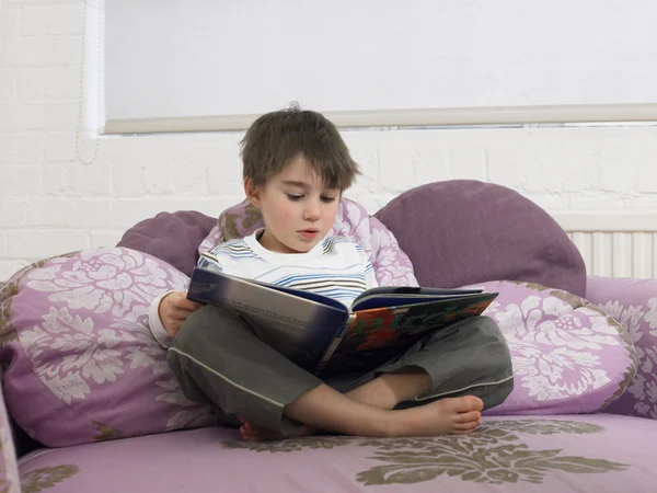 Boy Reading  Book — Stock Photo, Image