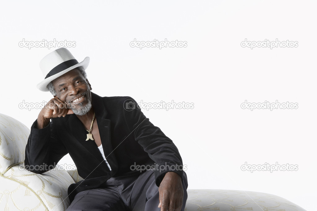 African Man on Chaise Lounge