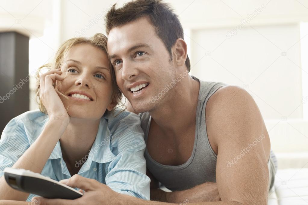 Couple Watching Television 