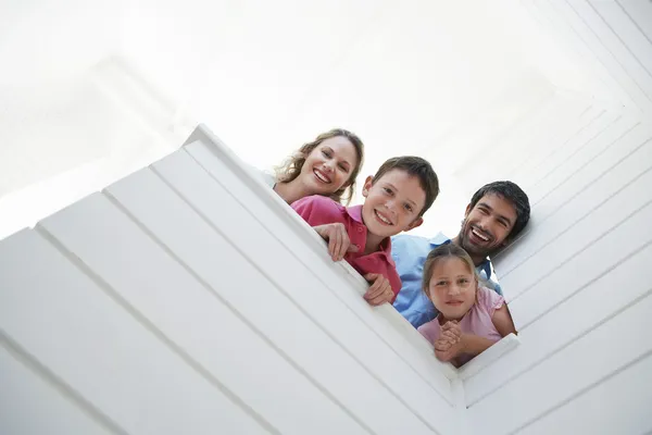 Family on Terrace — Stock Photo, Image