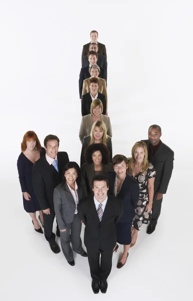 Businesspeople in arrow formation — Stock Photo, Image