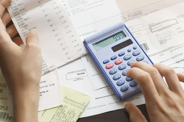 Expenses being calculated — Stock Photo, Image