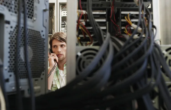 Man talking on Telephone — Stock Photo, Image