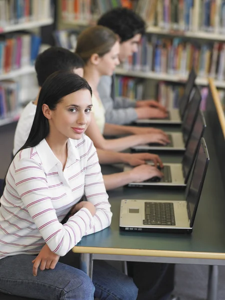 Students using laptops — Stock Photo, Image