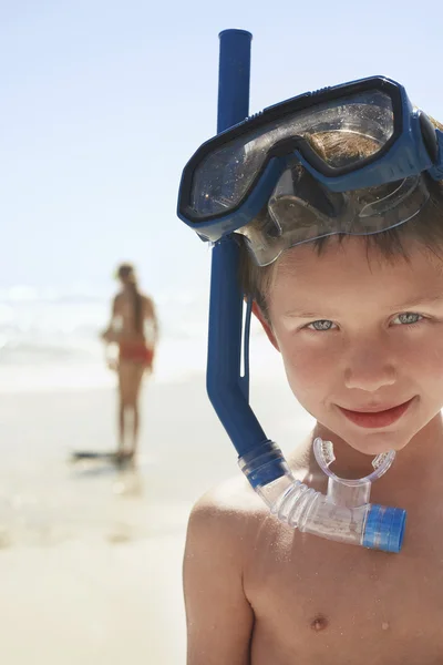 Little Boy in snorkel — Stock Photo, Image