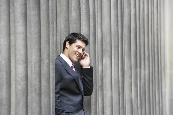 Businessman on cell phone — Stock Photo, Image