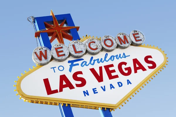 Las Vegas Bem-vindo sinal de estrada — Fotografia de Stock