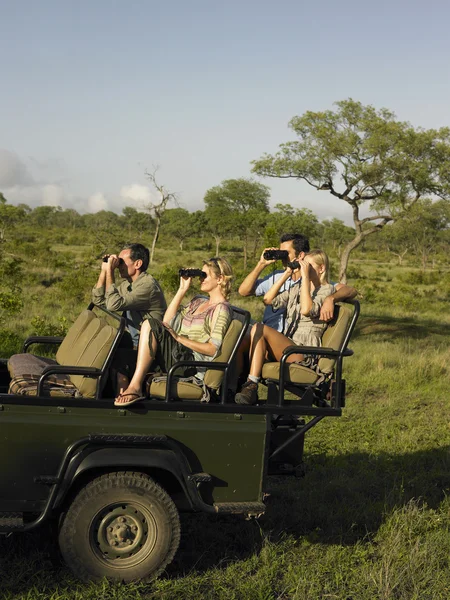 Group of tourists on safari