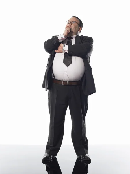 Overweight businessman — Stock Photo, Image