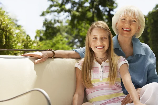 Grandmother and granddaughter — Stock Photo, Image