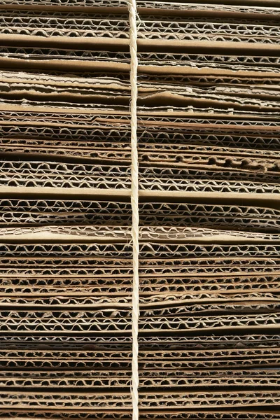 Bundle of corrugated cardboard — Stock Photo, Image