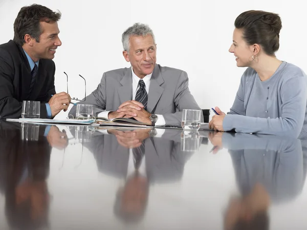 Business colleagues having a discussion — Stock Photo, Image