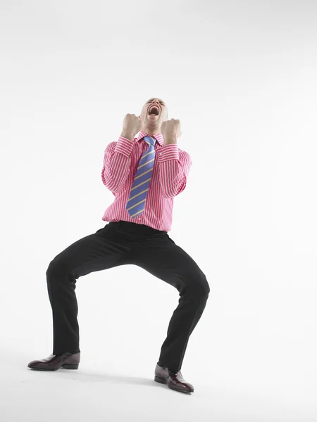 Businessman Cheering — Stock Photo, Image