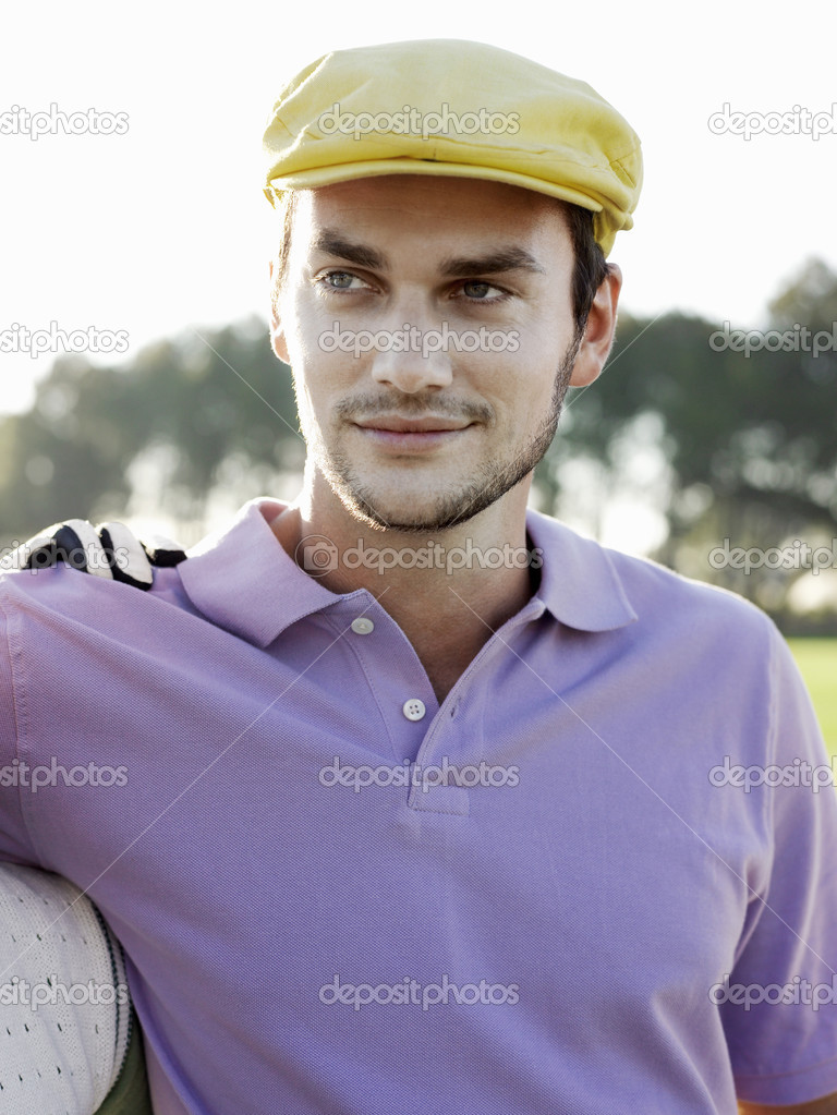 Young male golfer