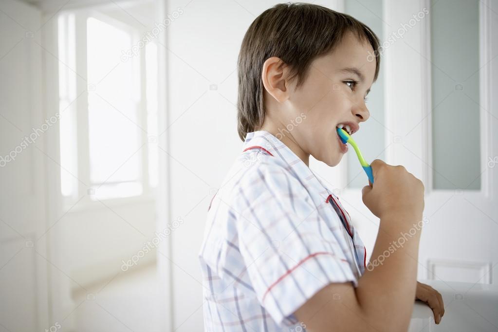 Boy Brushing Teeth