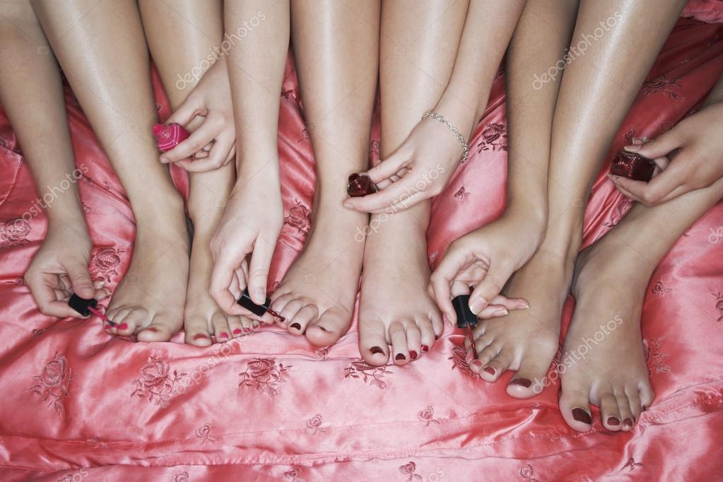 Teenage Girls Painting Toenails Stock Photo C Londondeposit 33834001