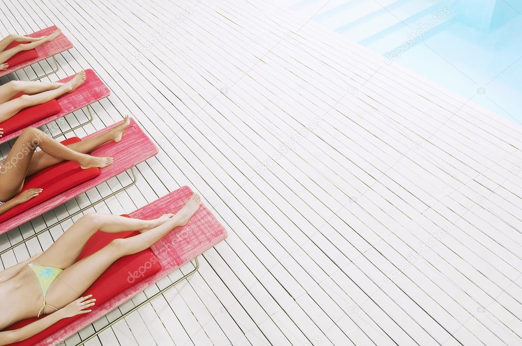 Young Women Sunbathing