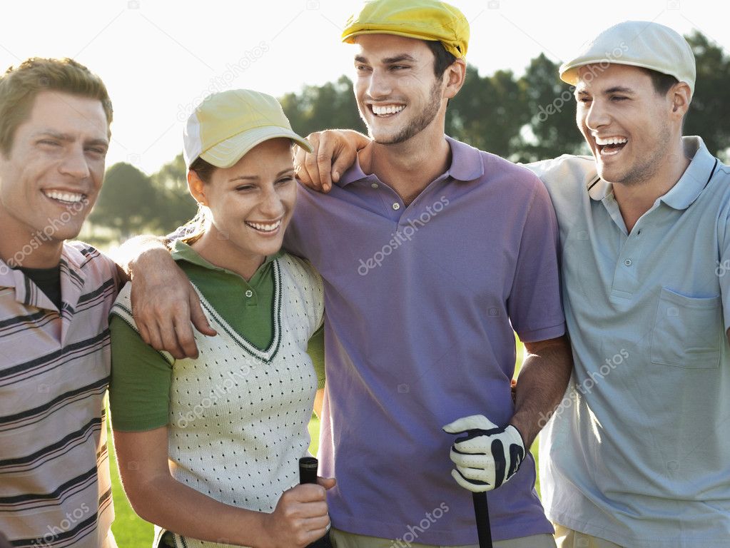 young golfers on golf course