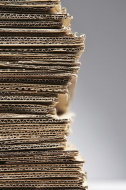 Pile of corrugated cardboard  clipart