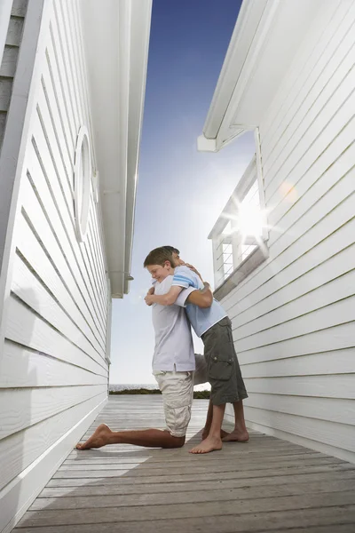 Man Hugging Son — Stock Photo, Image