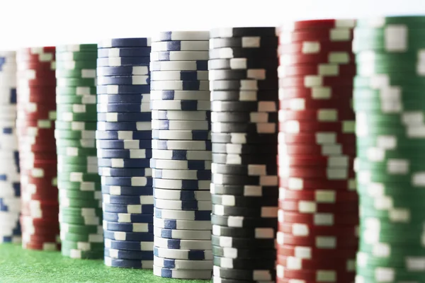 Stacks of Gambling Chips — Stock Photo, Image