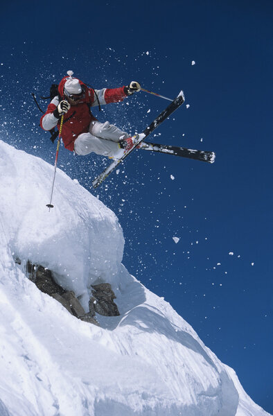 Skier  in snow
