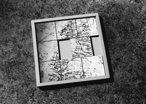 Слайд-пудинг с перевернутой картой — стоковое фото