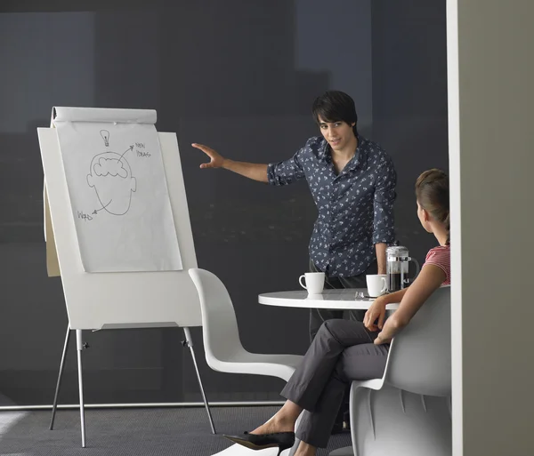 Business man giving presentation — Stock Photo, Image