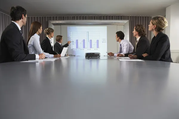 Businessman Giving Presentation — Stock Photo, Image