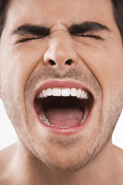 Homem gritando — Fotografia de Stock