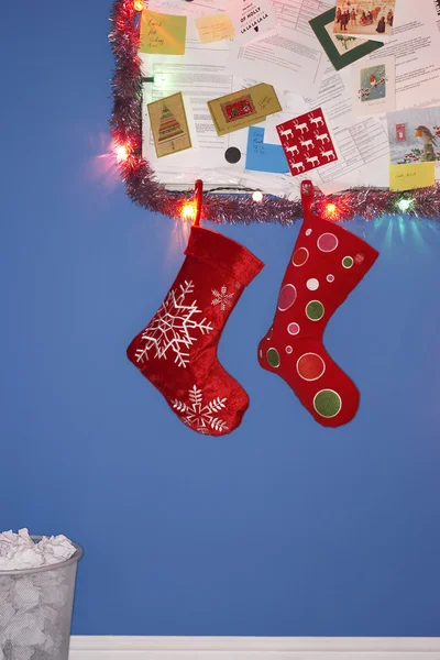 Decorazioni calza di Natale — Foto Stock