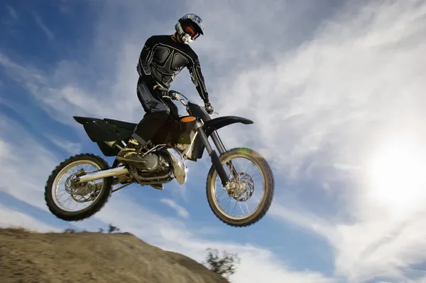 Motocross Racer Mid-Air — Stock Photo, Image