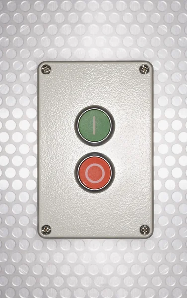 Röda och gröna knappar — Stockfoto
