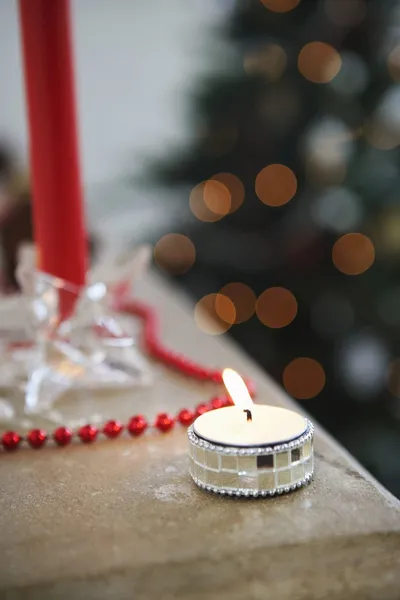 Värmeljus vid jul — Stockfoto