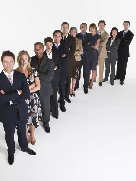 Line of Businesspeople — Stock Photo, Image