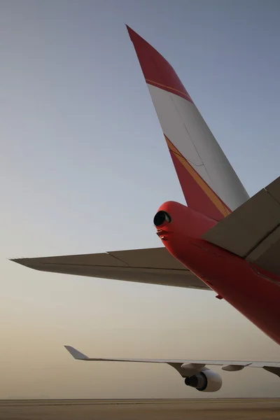 Rear part of stationary airplane — Stock Photo, Image