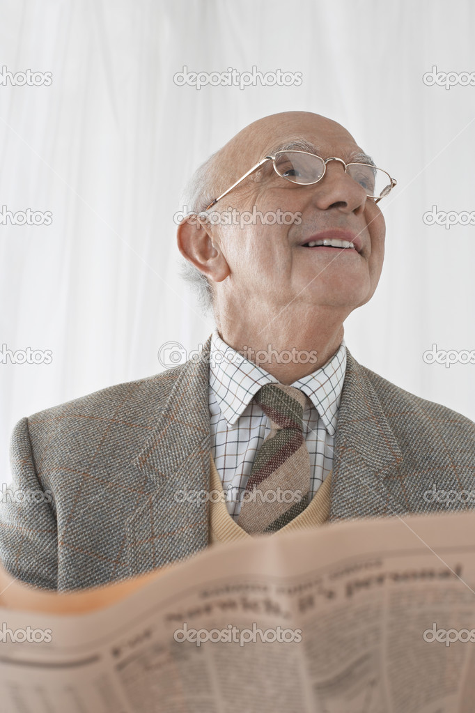 senior Man with Newspaper