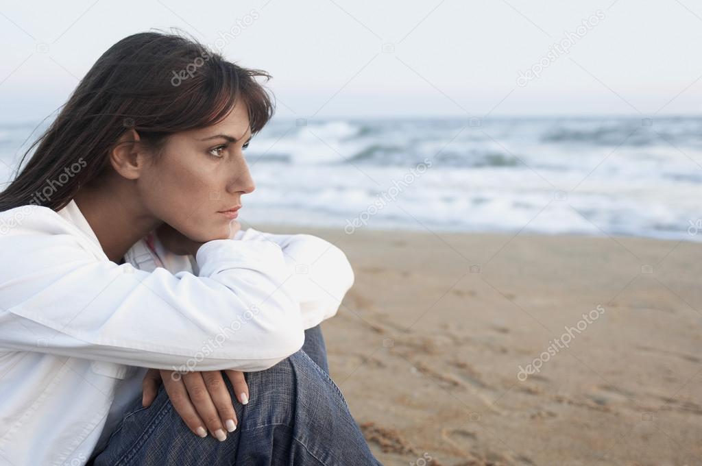 Woman looking at sea