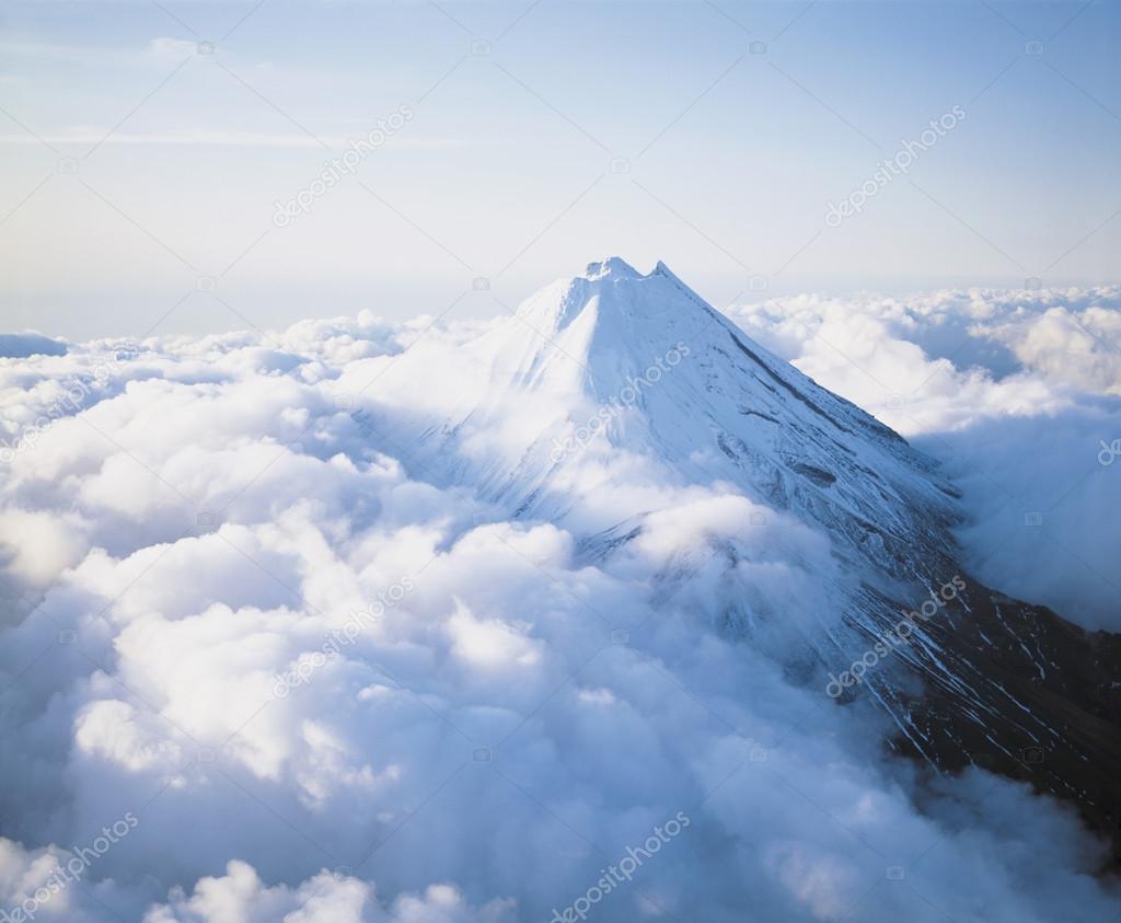 Mountain Peak above Clouds