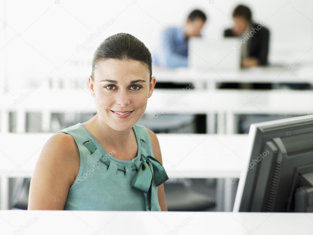 Business Woman at computer