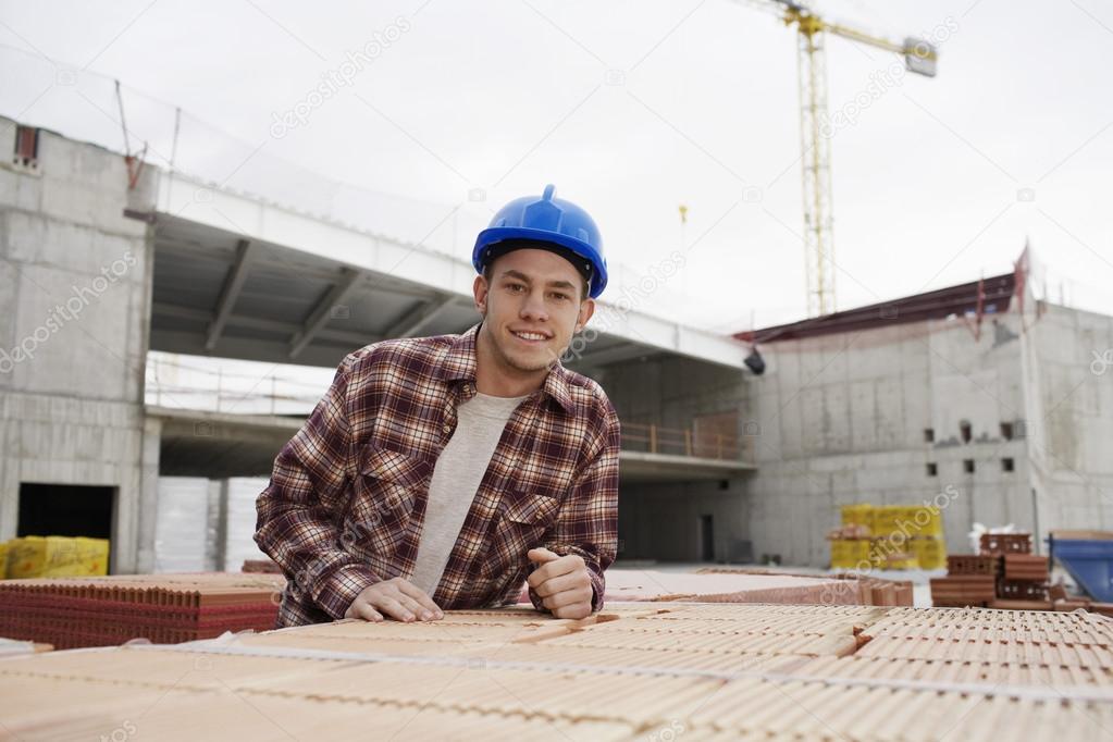 Construction worker on building site