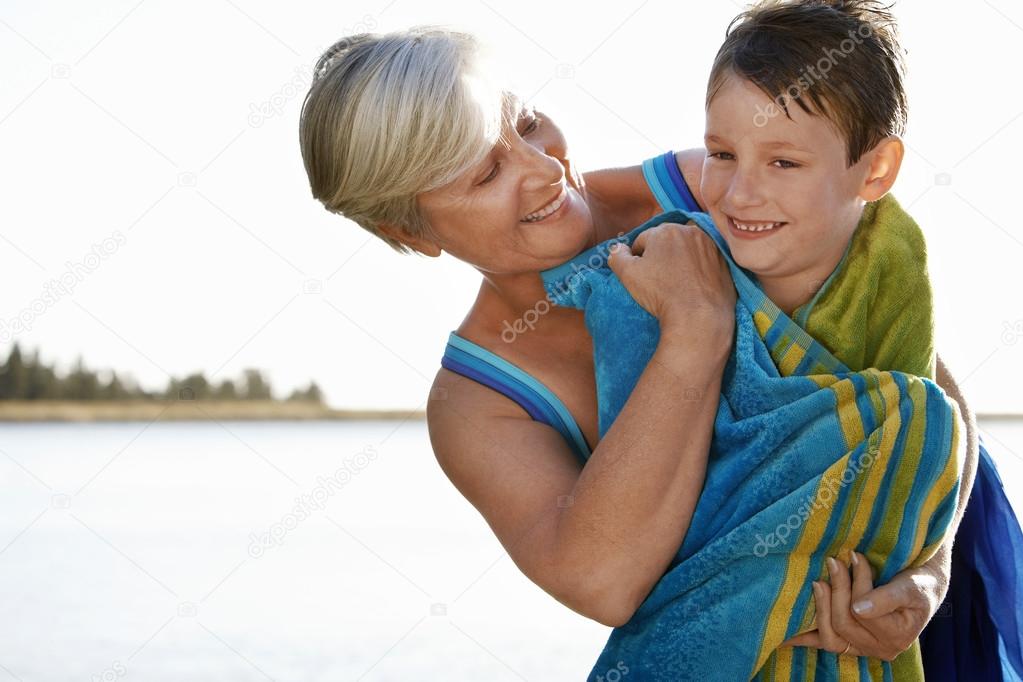 Grandmother Holding Grandson