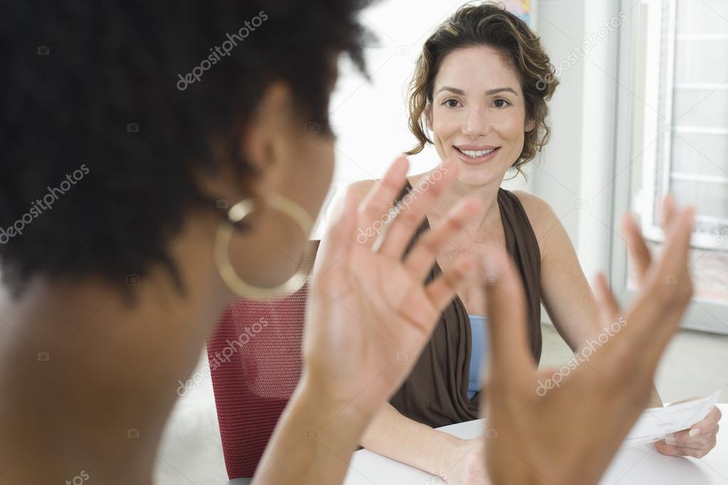 businesswomen during meeting