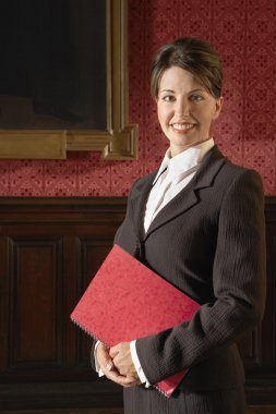 Woman in Conference Room standing clipart