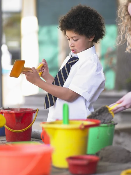 Making Sand Castles — Stock Photo, Image