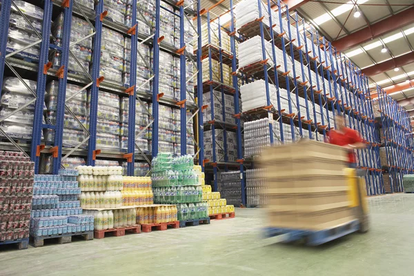 Forklift Driver in Warehouse — Stock Photo, Image