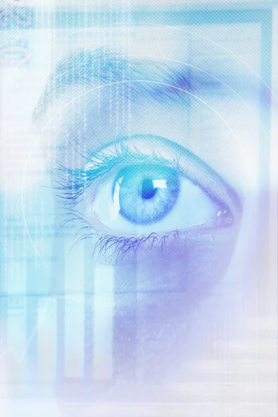 Female eye and abstract pattern — Stock Photo, Image